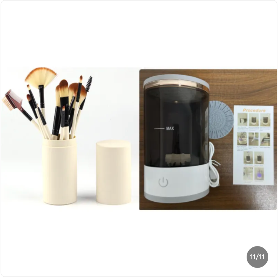 Limpiador Eléctrico para Brochas de Maquillaje